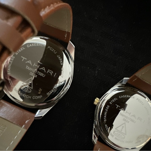 TAHARI Watches- Men's & Women's Brand New, His & Hers Watches.  LEATHER LIKE BAN - Picture 5 of 9